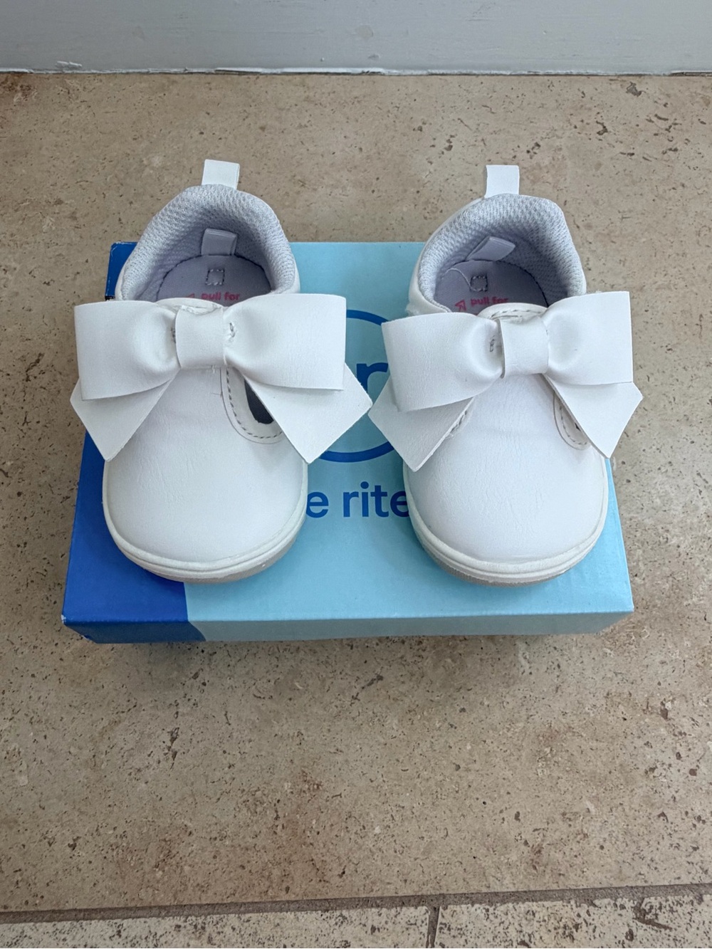 Stride Rite Kamila, White Bow, 3M